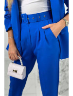 Elegantní souprava saka a kalhot chrpa modrá