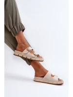 Dámské žabky na platformě Big Star NN274083 béžové