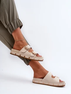 Dámské žabky na platformě Big Star NN274083 béžové