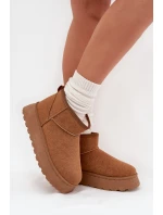 Dámské Sněhule Na Platformě Zateplené Kožíškem Camel Vesirae