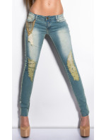 Sexy KouCla skinny-jeans s řetízky