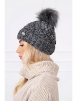 Čepice K169 černá+šedá