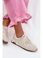 Dámské kožené semišové tenisky MK61-0705 šedé