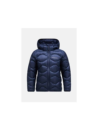 Dětská péřová bunda Peak Performance Jr Helium Down Hood Jacket, barva tmavě modrá