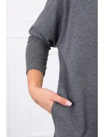 Oversize halenka grafitová melanž Oversize halenka grafitová melanž