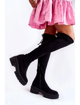 Dámské semišové boty Workers Černá Cheera