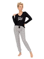 Dámské pyžamo Pantera long black - Donna Dámské pyžamo Pantera long black - Donna