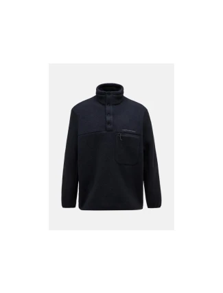 Mikina Peak Performance M Fleece Snap T-Neck černá