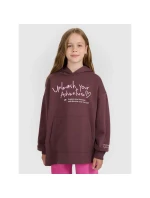 Dívčí mikina oversize s kapucí 4F 4FJRAW25TSWSF2429-51S Dívčí mikina oversize s kapucí 4F 4FJRAW25TSWSF2429-51S