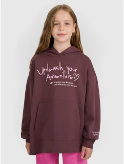 Dívčí mikina oversize s kapucí 4F 4FJRAW25TSWSF2429-51S