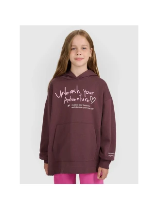 Dívčí mikina oversize s kapucí 4F 4FJRAW25TSWSF2429-51S