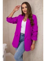 Bunda s klopou elegantní fialka Bunda s klopou elegantní fialka