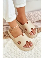 Pěnové Pantofle S Výřezem Béžové Neladith