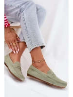 Dámské Semišové Mokasíny Big Star RR274945 Zelené