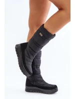 Dámské Sněhové Boty Se Zdobením Černé Progress PROGJ-24-147 Dámské Sněhové Boty Se Zdobením Černé Progress PROGJ-24-147