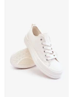 Nízké šněrovací tenisky Big Star LL274968 Bílé