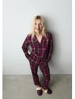 Dámské pyžamo boyfriend PW 01 X Checks - Red - TRIUMPH