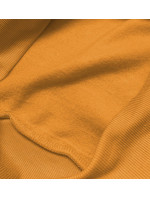 Dámská tepláková mikina v hořčicové barvě se stahovacími lemy (W01-26)