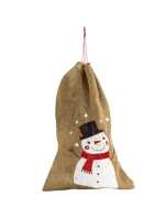 JUTOVÝ DÁRKOVÝ PYTEL 70X50CM SNĚHULÁK