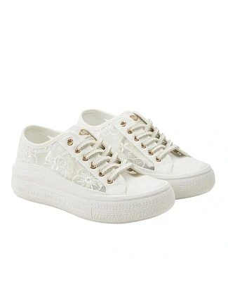Lee Cooper dámské sportovní boty white platform lace-up dámské