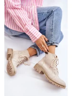 Flat Boots Lewski Shoes 3285 Světle béžová