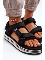 Dámské sandály na platformě Lee Cooper LCW-24-05-2753L Černé
