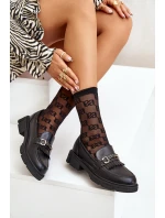 Dámské Mokasíny S Ozdobou Eko Kůže Černé Tialorae