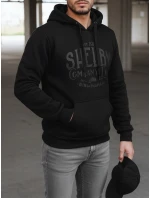 Pánská zateplená mikina s kapucí černá FashionStreet BX5920