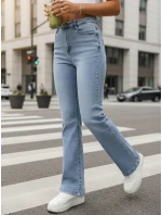 Dámské modré džíny s vysokým pasem FashionStreet UY2913