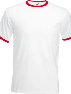 Fruit of the Loom Ringer T Racerback tričko 16.1168 white/red
