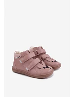 Kožené barefoot boty pro dívky Bartek 8631985 Růžové