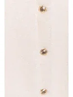 M807 Oříznuté medvídkové sako - ecru barva M807 Oříznuté medvídkové sako - ecru barva