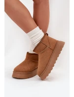 Dámské sněhule na platformě s kožíškem Vesirae – camel Dámské sněhule na platformě s kožíškem Vesirae – camel