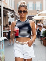 Dámský pruhovaný bavlněný top STELLA MAE navy blue FashionStreet RY2279 Dámský pruhovaný bavlněný top STELLA MAE navy blue FashionStreet RY2279