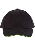 K-up KP 011 6 Panelová sandwich kšiltovka "Orlando" 20.0011 black/lime K-up KP 011 6 Panelová sandwich kšiltovka "Orlando" 20.0011 black/lime
