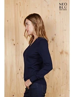 NEOBLU Sullivan Women Dámský svetr s výstřihem do V 24.3988 night blue NEOBLU Sullivan Women Dámský svetr s výstřihem do V 24.3988 night blue