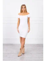 Pruhované šaty s volánky bílé Pruhované šaty s volánky bílé