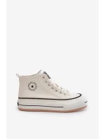 Zateplené Dámské Tenisky Na Platformě Eko Kůže Big Star OO274061 Bílé