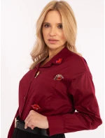 Košile DHJ KS 9230.75P bordó Košile DHJ KS 9230.75P bordó