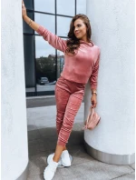Růžový dámský velurový komplet SO COMFY FashionStreet AY0886
