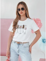 Dámské tričko s potiskem MANETEE bílé FashionStreet RY2728