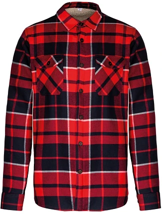 Kariban K 579 Flanelová košile s sherpa fleecovou podšívkou 20.K579 red/navy Kariban K 579 Flanelová košile s sherpa fleecovou podšívkou 20.K579 red/navy