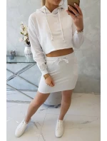 Souprava halenky a sukně bílá