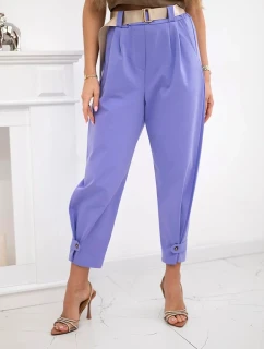 Kalhoty Summer Punto se zapínáním na nohavice fialka