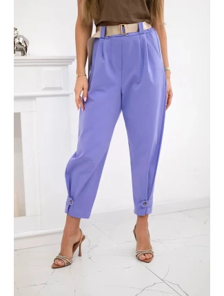Kalhoty Summer Punto se zapínáním na nohavice fialka