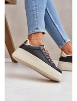 Snímače na platformě s ozdobnými šňůrkami černé Fonetha