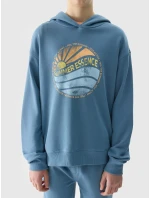 Chlapecká mikina s kapucí 4F - modrá Chlapecká mikina s kapucí 4F - modrá