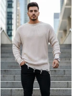 Pánský béžový svetr FashionStreet WX1965 Pánský béžový svetr FashionStreet WX1965