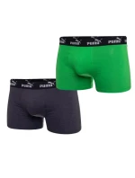Pánské boxerky Puma 2-Pack zelená šedá pohodlná bavlna