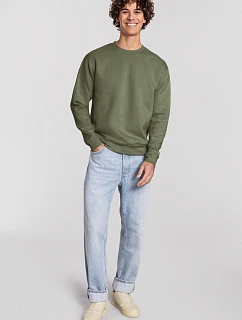 Fruit of the Loom Iconic Premium Set-In Sweat Mikina z těžké bavlny 16.2282 classic olive